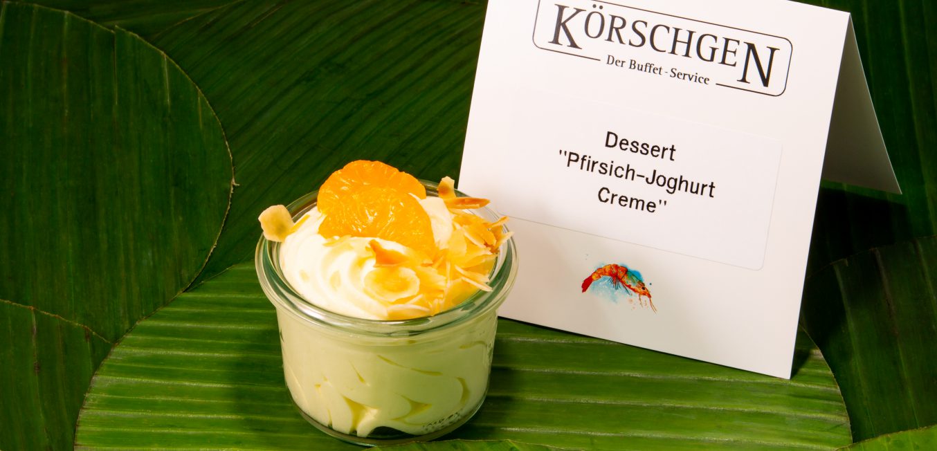 Dessert "Pfirsich-Joghurt Creme"