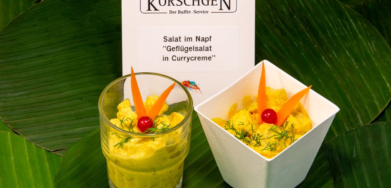 Salate im Napf "Geflügelsalat in Currycreme"